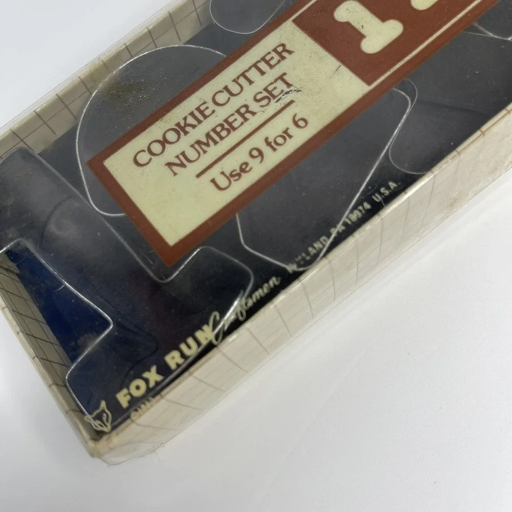 Fox Run Craftsmen Number‎ Cookie Cutter Set Vintage Baking